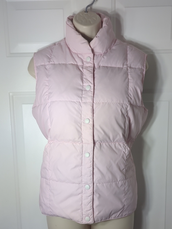 Lands' End Jackets & Blazers - Lands' End Light Pink Quilted Goose Down Puffer Vest Women's Small 6-8